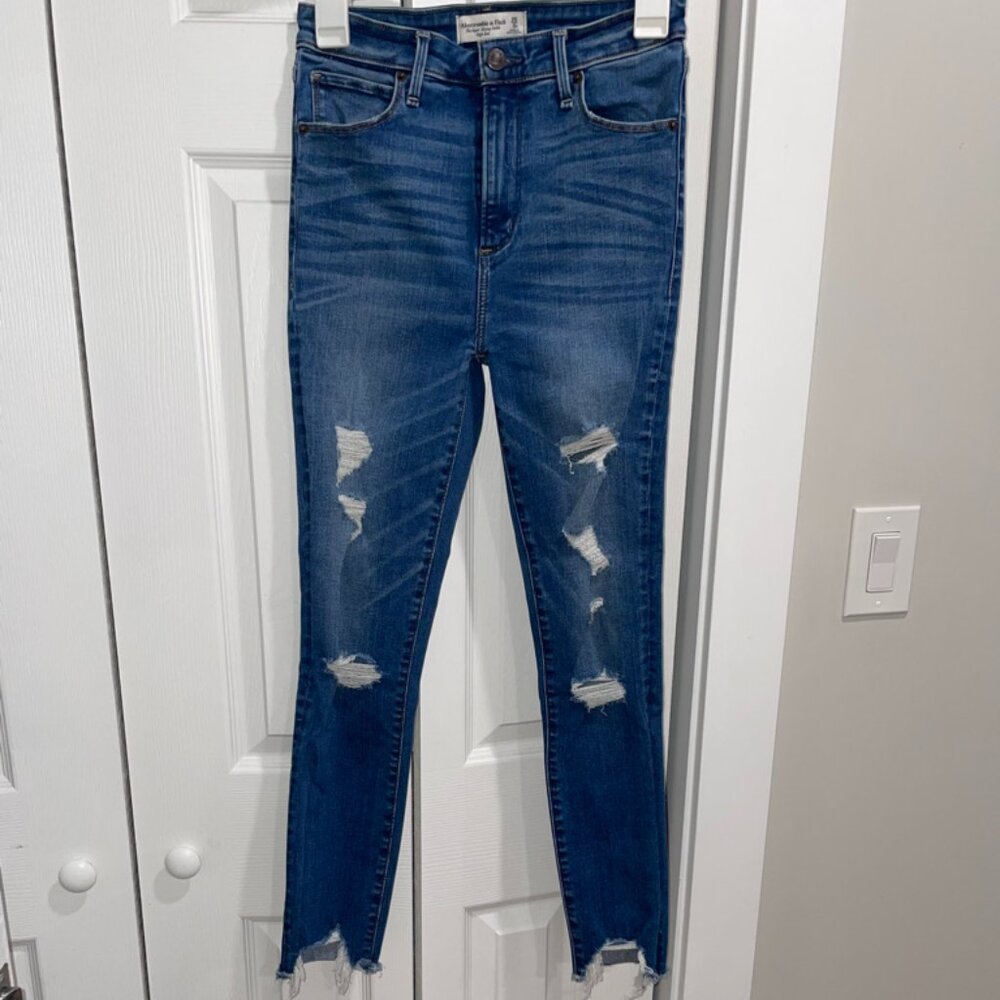 Abercrombie & Fitch Super Skinny Ankle High Rise Jeans